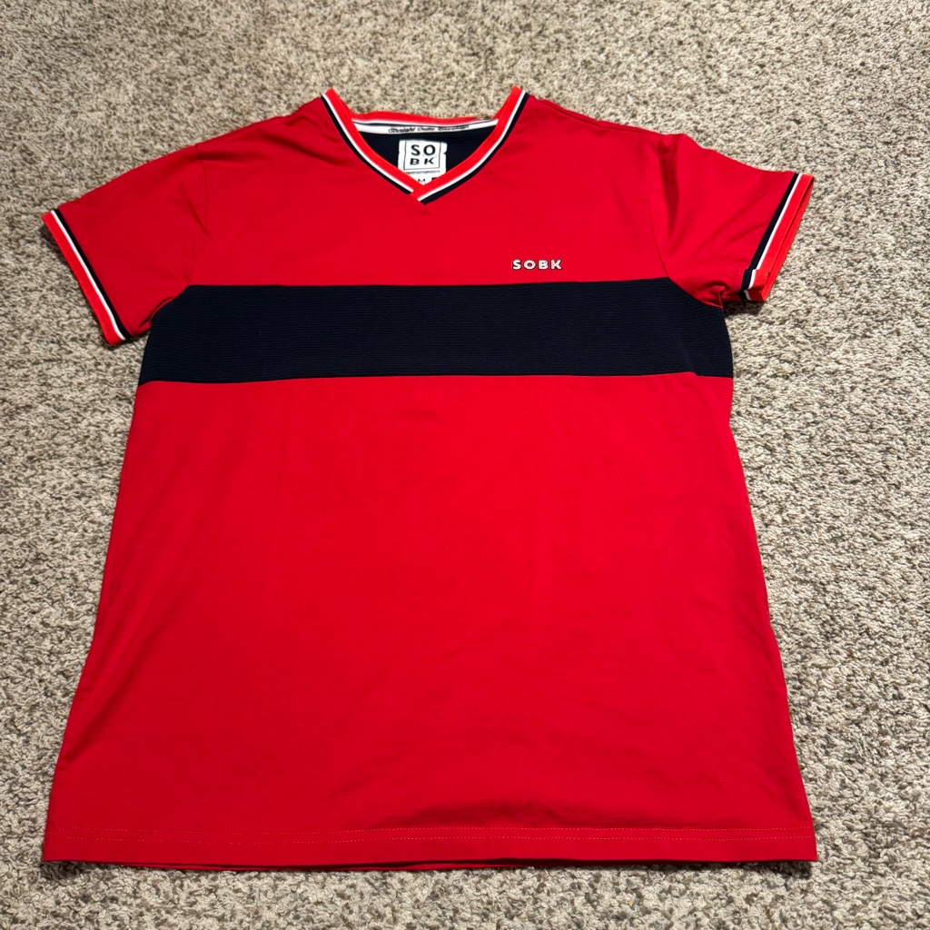 Sobk Straight Outta Brooklyn Red/Navy Tee- Men’s M